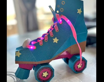 DIY Papercraft Roller Skate Shoe Template (Digital Download)
