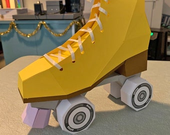 DIY Papercraft Roller Skate Shoe Template (Digital Download)