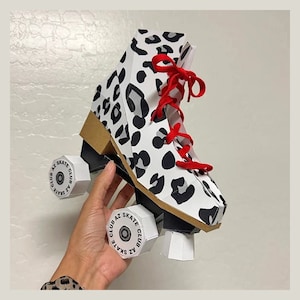 DIY Papercraft Chaussures de patin à roulettes,Chaussure en toile,Chaussures de skate,Chaussure 3d,Chaussure en papier,Patins de roller derby,Imprimer et plier,Téléchargement numérique instantané