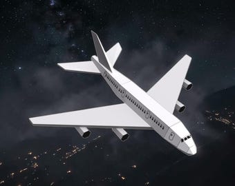 Bricolage avion en papier, modèle 3D d'avion, modèle Airbus, jouet d'avion en papier