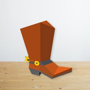 DIY Papercraft Cowgirl boots,Cowboy boots,Boots favor,3d shoe,Paper shoe,3d papercraft,Papercraft boots,Party favor,Boots favor,Boots favour