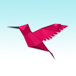 DIY Papercraft Humming Bird,Lowpoly toon bird,Lowpoly bird,Lowpoly papercraft,3d sparrow,3d bird,3d papercraft,Humming Bird png