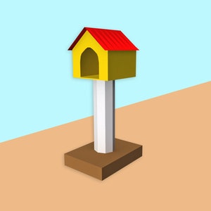 Arredamento per casette per uccelli fai-da-te Papercraft, modelli di casette per uccelli, casa lowpoly, arredamento per la stanza dei bambini, arredamento per la camera dei bambini, arredamento per la piccola casa, casa delle bambole
