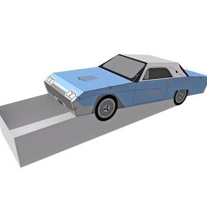 Vintage Car Papercraft Favor Box (PDF Pattern)