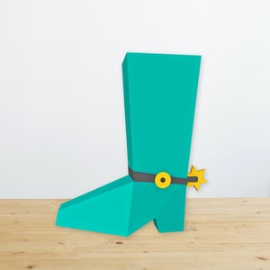 DIY Papercraft Cowgirl boots,Cowboy boots,Boots favor,3d shoe,Paper shoe,3d papercraft,Papercraft boots,Party favor,Boots favor,Boots favour