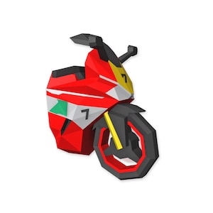 DIY Papercraft Sports bike wall art,3d wall art,Motorcycle trophy,Printable Motorcycle gifts,Bike png,Motorcycle png,Bike dxf,Motorcycle png