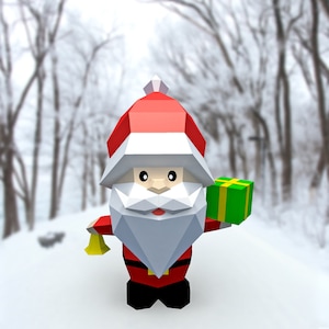 DIY Papercraft Santa Claus Sculpture,Santa claus Doll,Santa Claus Decorations,Christmas toys,Home decor,Christmas decorations,Santa png