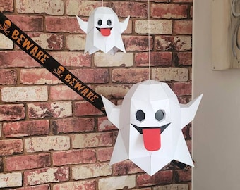 DIY Halloween Ghost,Ghost lamp,Pumpkin decor,Day of the dead,Lowpoly ghost,Halloween gifts,Halloween party decor,Spooky gifts,Spooky print