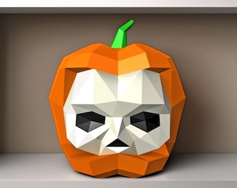 DIY Halloween Pumpkin,Pumpkin lamp,Pumpkin decor,Halloween party,Lowpoly pumpkin,Halloween gifts,Papercraft pumpkin,Halloween party decor