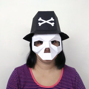 Halloween, Papercraft,Skull hat,Skull Mask,Paper skull,Printables,Party hat,Party props,Day of the dead,Fancy dress costume,DIY kits
