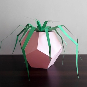 Carta da disegno fai-da-mente, fioriera di carta, fioriera pentagonale, vaso di carta, piante di carta, arredamento per la casa, arredamento della scrivania, piante di Origami, vaso 3d, vaso geometrico