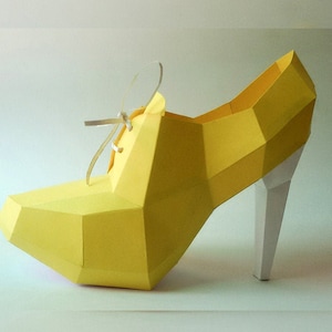 Botín de tacón alto DIY Papercraft, papercraf DIY, zapato Papercraft, tacón alto Papercraft, favor de tacón alto, zapato imprimible, modelo de zapato imprimible