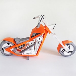 DIY Papercraft Bike,American Chopper Model,Paper bike,Paper toys,Papercraft motorcycle,Papercraft Motorbike,Paper Motorcycle,Harley davidson