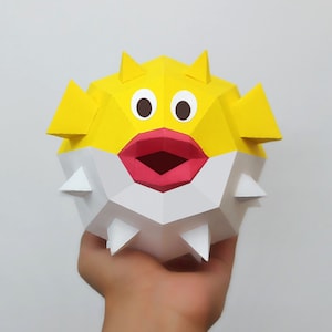 Pesce Puffer fai da te,Pesce paperartigianale,3d Puffer pesce,Paper toy,Party decoration,Puffer fishsvg,Cut Files For Silhouette,Cricut files,Cutting files