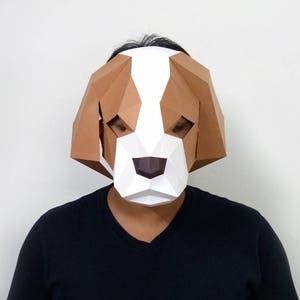 DIY Papercraft Cocker Spaniel,Cavalier king charles,Cocker Spaniel mask,Party mask,Spaniel dog,Spaniel mask,Papercraft dog mask
