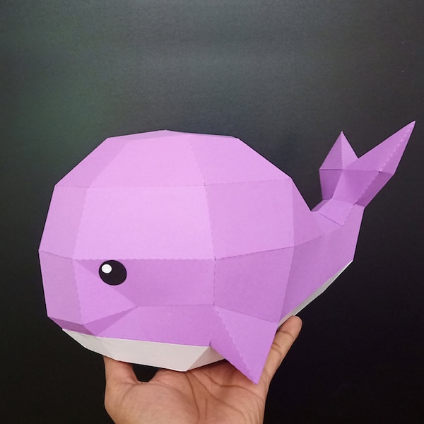 DIY Papercraft Whale,Papercraft fish,Koi,fish toys,Printable pdf,Whale svg,Fish svg,Digital download,Papercraft 3d,Fish model,Paper toys