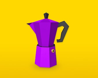 DIY Papercraft Italian Coffee Maker (Digital Files)