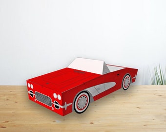 DIY Papercraft Car Candy Box, Vintage Style Party Favor (PDF Pattern)