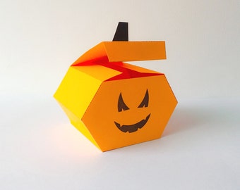 Mall för gör-det-själv-pumpapresenter, utskrivbar Halloween (PDF)