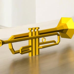 Trumpet Step File DIY Papercraft Trumpet Model, Music Decor (digital Files) - Etsy