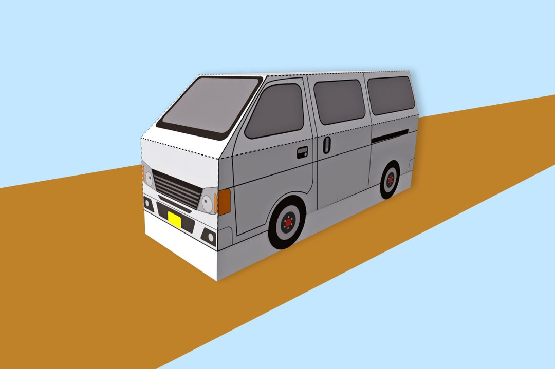 DIY Van Favor Party Favor Papercraft Van Model Babyshower Etsy