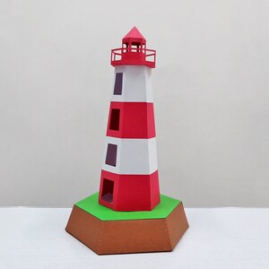 DIY Papercraft Lighthouse,3d Lowpoly Papercraft,lighthouse Svg ...