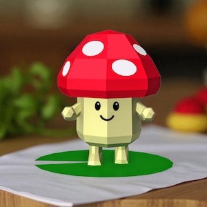 DIY Papercraft Pilz Gastgeschenk, Pilz dekor, Pilz dekor, Pilz Muster, Pilz Druck, Pilz Lampe, 3D Pilz Druck