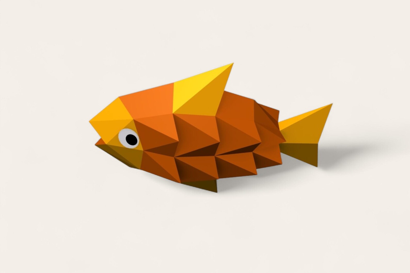 DIY Papercraft Fish Model, 3D Paper Toy (pdf, Dxf, Eps, Png, Jpg) - Etsy