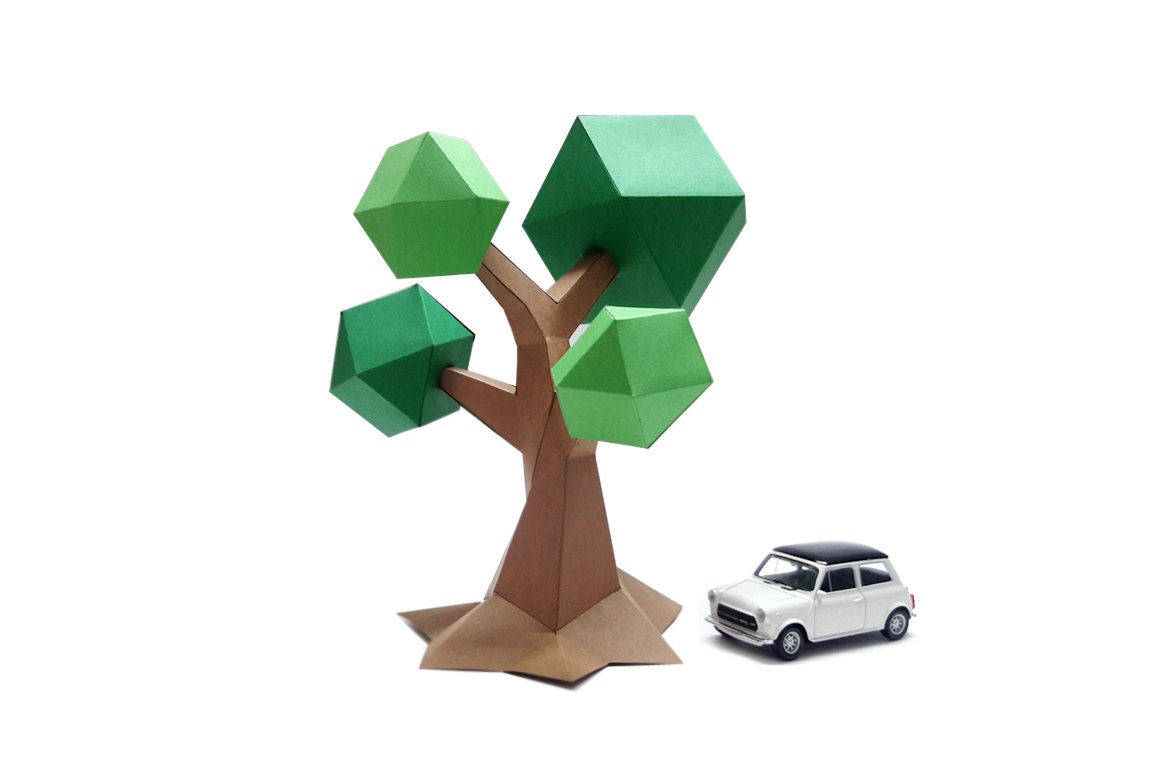 Free Papercraft BONSAI Minecraft Style Digital (Instant Download) 