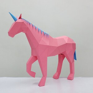 DIY Papercraft Kit,papercraft Unicorn Sculpture,3d Papercraft Kit ...