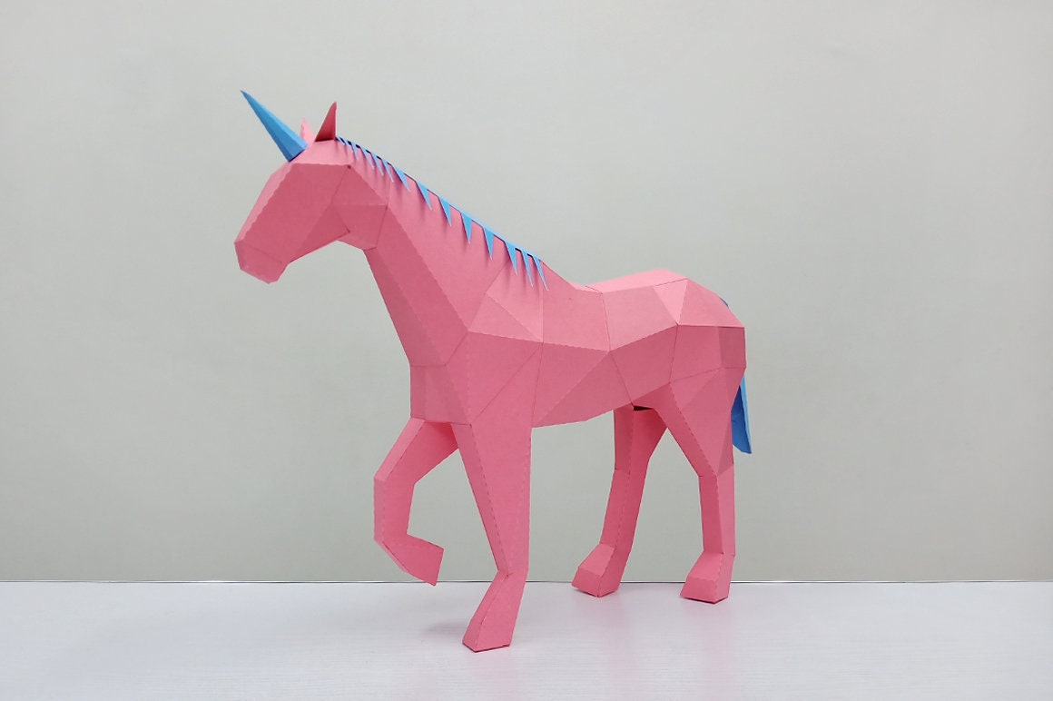 DIY Papercraft kitPapercraft Unicorn Sculpture3d Papercraft | Etsy