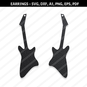 Gitaar oorbellen svg, verklaring oorbellen, muziek earring, Cricut, Svg bestanden knippen, Lasergesneden oorbellen, klassiek gitaar, elektrische gitaar, Punk, svg sieraden
