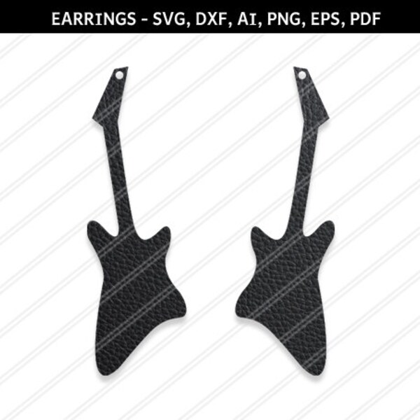 Guitar earrings svg,Statement earrings,Music earring,Cricut,Svg cut files,Laser cut earrings,Classic guitar,Electric guitar,Punk,svg jewelry