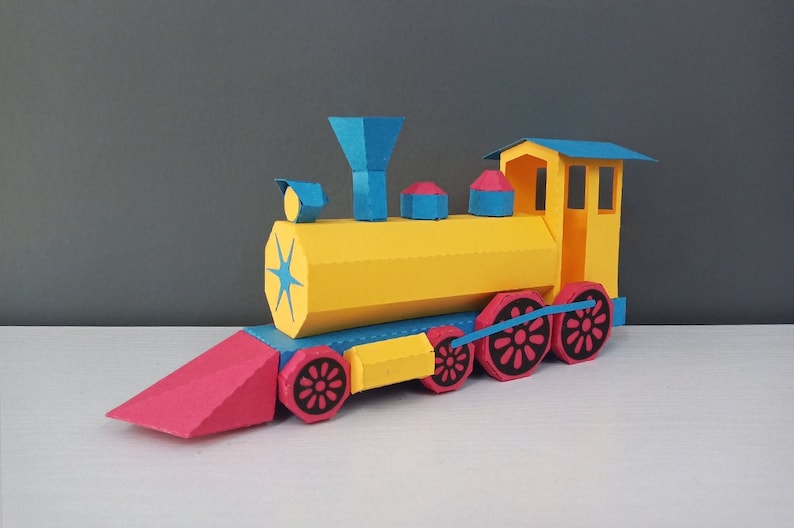 Papercraft Red Engine DIY Papercraft Steam Engine Model (PDF Pattern) - Etsy Canada