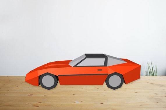 DIY Papercraft Car,paper Car,3d Papercraft,low Poly Car,paper Car