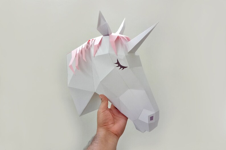 diy unicorn papercraft 3d papercraft unicorn pattern etsy