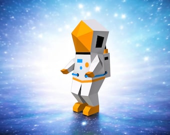 DIY Papercraft Astronaut, Printable 3D Model (pdf, png, dxf, jpg, eps)