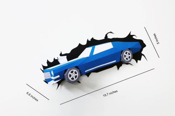 DIY Papercraft Sports Car,3d Papercraft,low Poly Papercraft Car,printable  Car,desk Decor,gifts for Him,3d Car Model,party Props,origami Car 