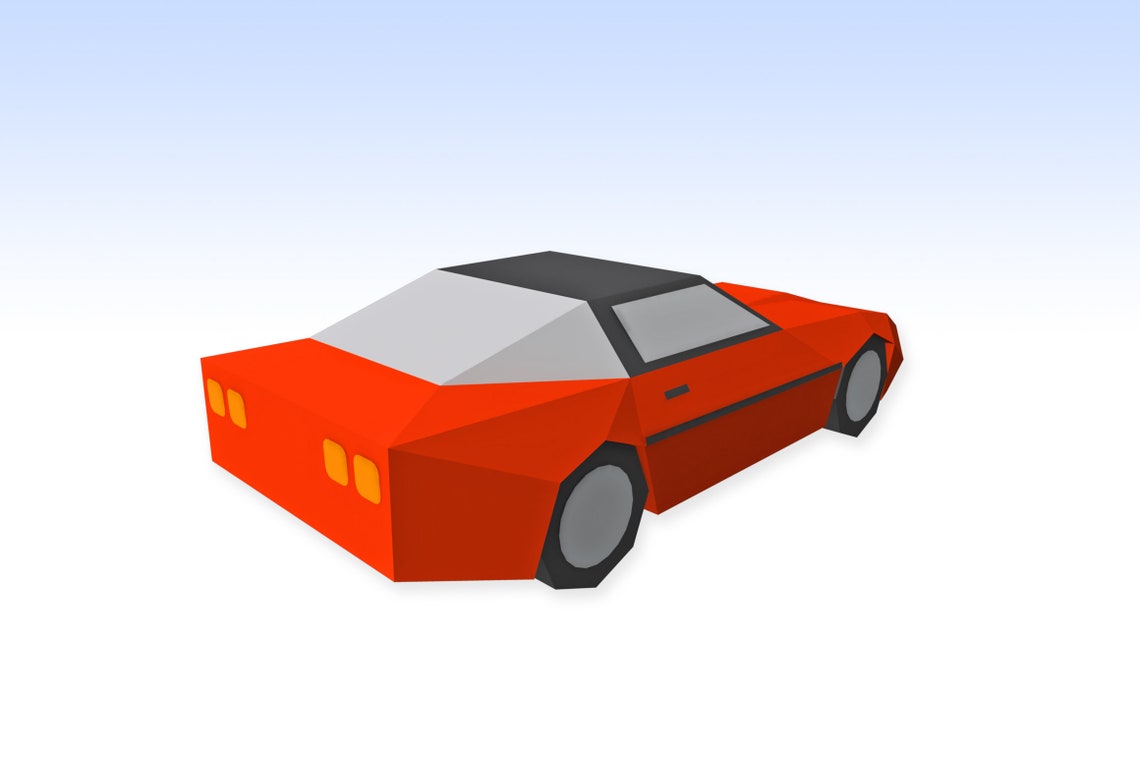 Paper Car Body DIY Papercraft Car,paper Car,3d Papercraft,low Poly Car,paper Car Model ...
