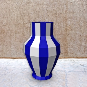 Vaso Papercraft fai da te, Arredamento per la casa, Papercraft stampabile, Modello di carta 3d, Origami, Download digitale, Fatto a mano, Vasi geometrici, Low Poly Art