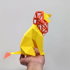 Sculpture de Lion Papercraft DIY, papercraft 3d, Papercraft sculpture, Origami, Lion king, Silhouette Cameo, Cricut, Silhouette Studio, imprimables