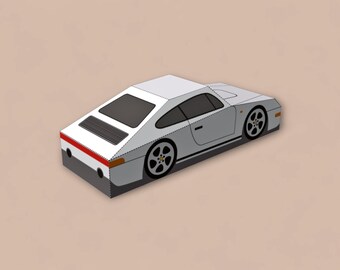 DIY ポルシェ カレラ 911 ペーパークラフトカー、パーティーグッズ