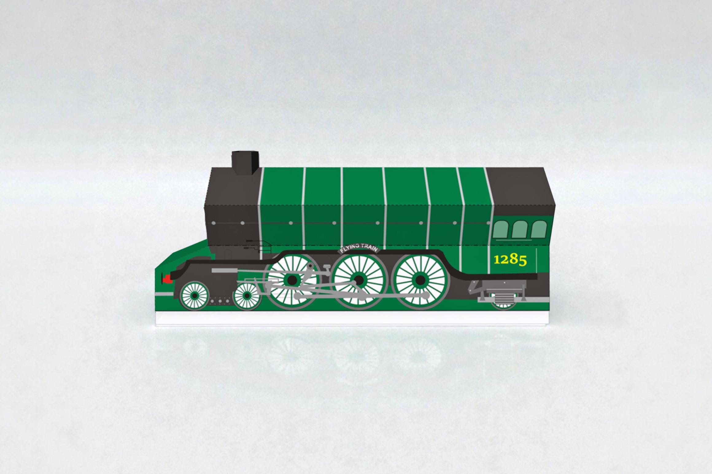 Papercraft Train Favor Box, Steam Engine Locomotive (digital Files ...