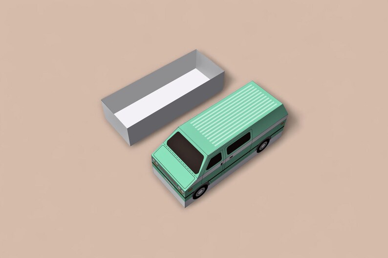 DIY Papercraft RV Camper Van Favor Box (digital Files) - Etsy