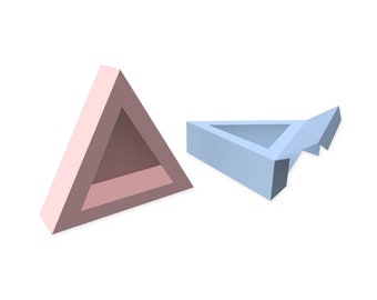 DIY Papercraft Triangle Box, Printable Display (pdf, eps, dxf & png)