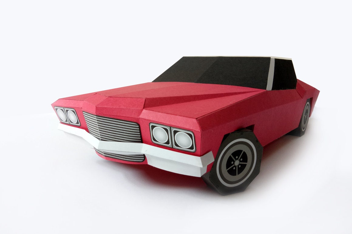 Auto Aus Papier Basteln 3d Vorlage DIY Papercraft Auto Papier auto 3d Papercraft Low Poly | Etsy