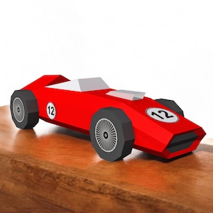 Formula one favor car, Printable car, Formula 1 gifts, Printable f1 car, Formula one car replica, 3d papercraft, F1 favor, F1 pattern,F1 png