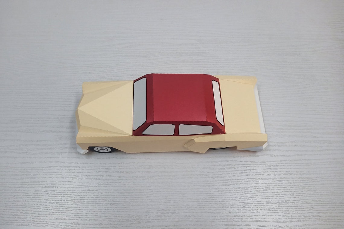 Chevy 210 Papercraft Car, Lowpoly 3D Model (PDF, DXF, EPS) - Etsy
