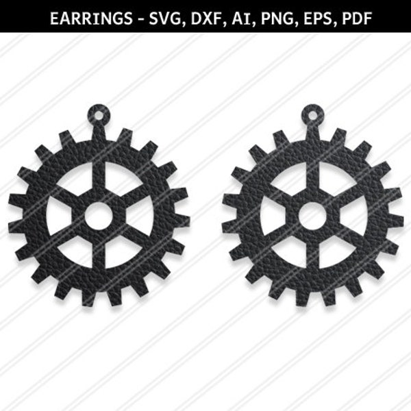 Gears earrings svg,Steampunk earrings,Guy catcher earrings,Ode to gears,Cricut,Earrings vector,Gear head,Steampunk earrings,Mechanic gift