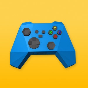 Papercraft Gamepad 3d, Joystick di gioco, Oggetti di scena per realtà virtuale, Oggetti di scena per giochi per console, Gamepad wireless, Controller di gioco, Gioco dxf, Arredamento di gioco